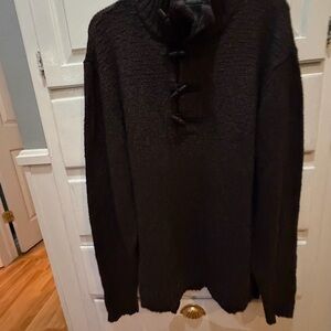Men's Dark Brown Sweater with Toggle buttons Outpost Makers XL